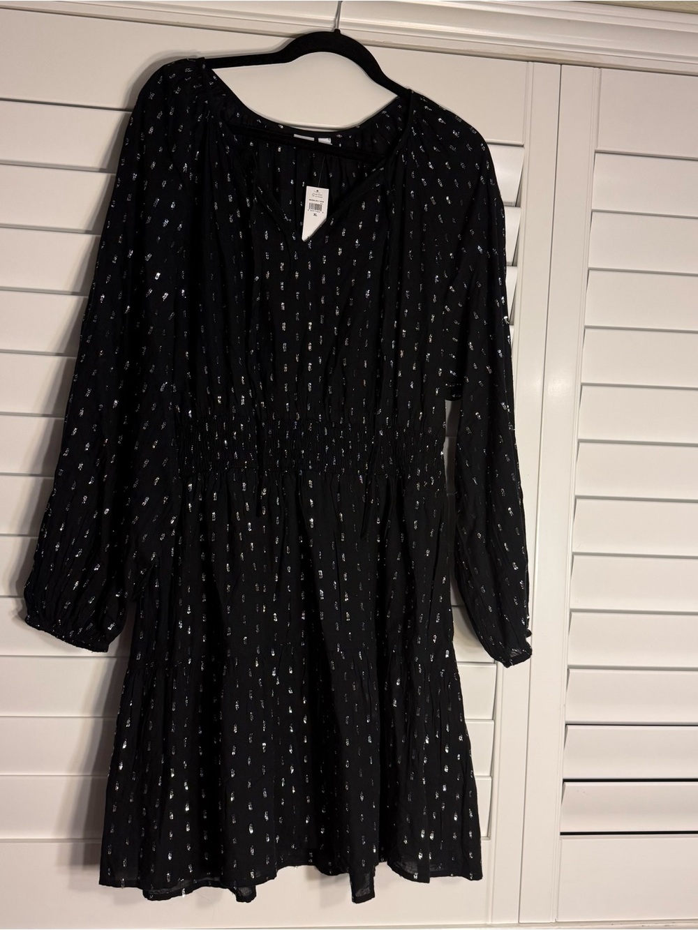 GAP XL Black Summer Dress with Silver accents